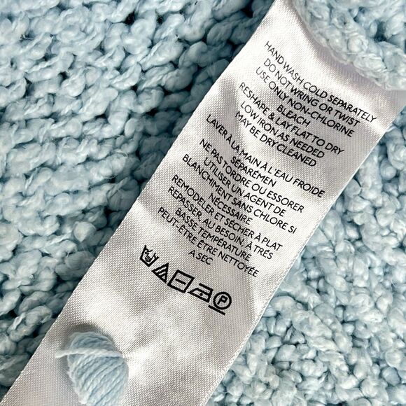 Anthropologie The Need-It Slouchy Pullover Sweater Oversized Mock Neck Blue XSP - Picture 10 of 12